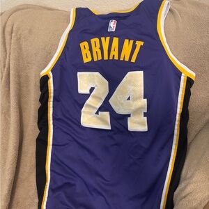 Purple 24 Kobe Bryant Jersey with Yellow Accents